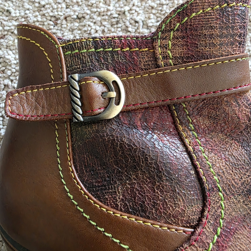 Spring Step Multicolor Ankle Boots - Picture 2 of 6